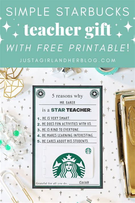Thoughtful Starbucks Gifts for Teachers