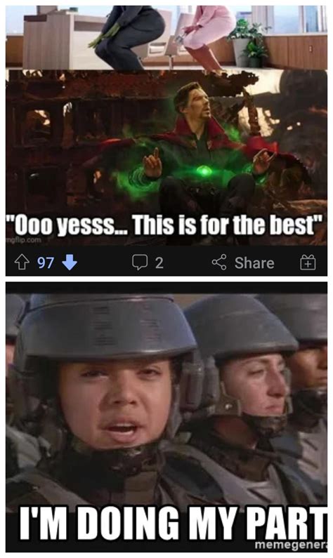 I'm doing my part : r/marvelmemes