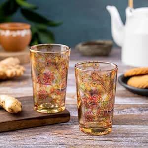 Buy KOLOROBIA Kalamkari Finesse Chai Glass with Traditional Look/Tea ...