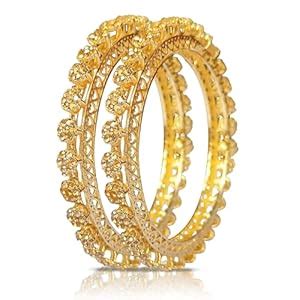 Buy Sparkling Stones - American Diamond Bangles, Diamond Studded Gold ...