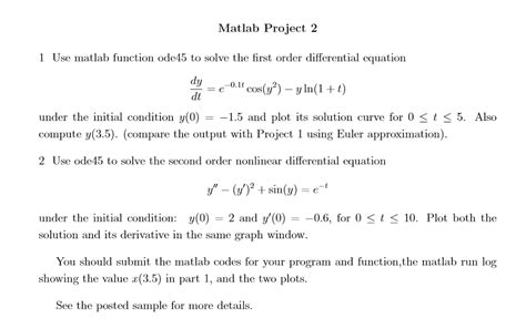 Image result for Ode45 MATLAB Example