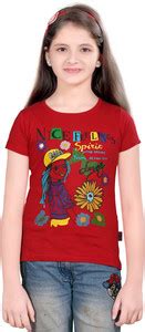 Flipkart.com | HouseOfCommon Girls Printed Pure Cotton Regular T Shirt ...