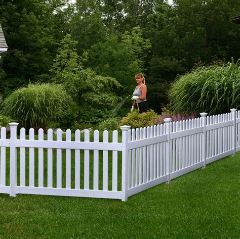 3ft H x 6ft W (1 Panel + 1 Post) No Dig WamBam Newport Fence Kit, White ...