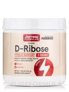 D-Ribose Powder - 7.05 oz (200 Grams) - Jarrow Formulas | PureFormulas