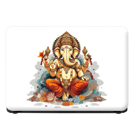 Shop Lord Ganesh on White Laptop Skin | Buy Online Now – SkinsLegend