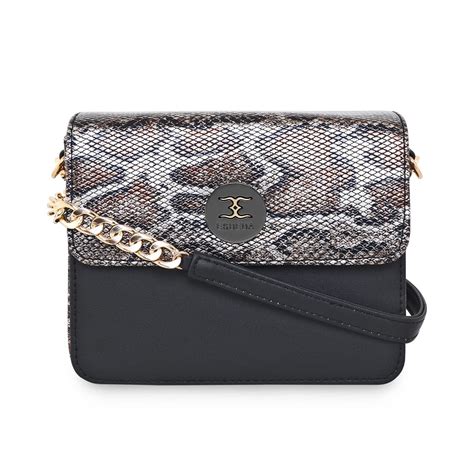 Buy ESBEDA Black Color Snake Art Box Sling Bag For Women at Amazon.in