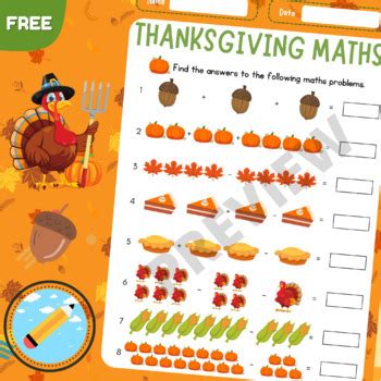 Image result for Thanksgiving Fun Sheet Math