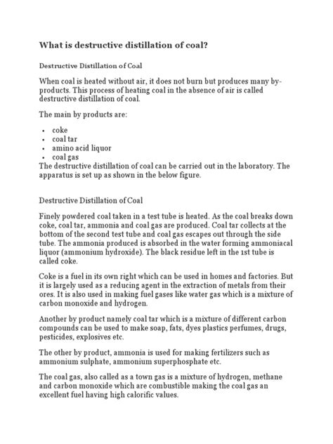 Image result for Lesson Plan Destructive Distillation