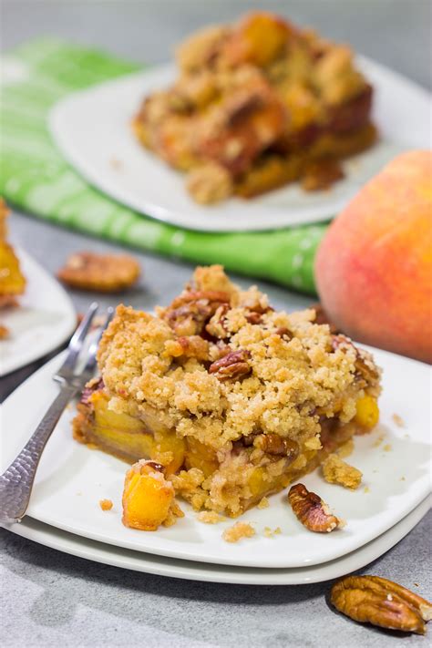 Peach Crumble Bars | Spicedblog