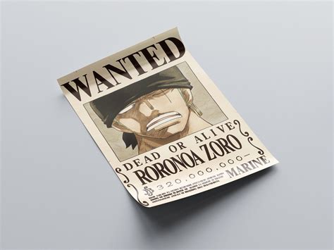 Zoro Wanted Poster Wallpaper One Piece Gold Foil Wanted Poster Cards