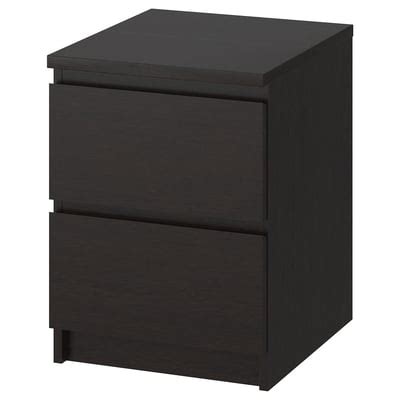 MALM chest of 2 drawers, black-brown, 40x55 cm (153/4x215/8") - IKEA