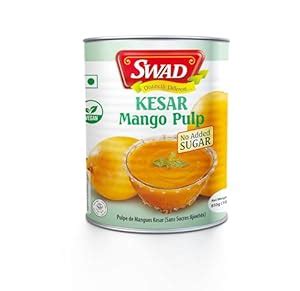 SWAD Kesar Mango Pulp | No Added Preservatives & Sugars | Export Grade ...