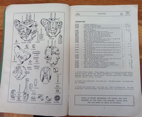 AJS Spring Twin Parts Book Copy 1954 Mod. 20 Vertical Twin 500 cc OHV ...