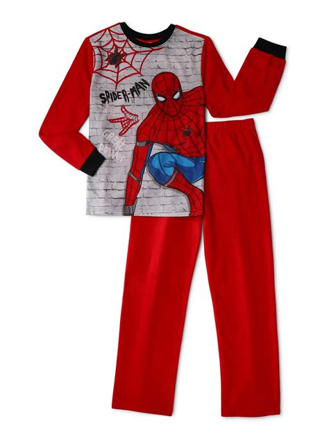 Spider-Man Boys’ Flannel Pajamas, 2-Piece Set - Walmart.com