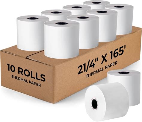 Amazon.com : 2 1/4 X 165 Thermal Paper Rolls 50-Pack for Square Pos ...