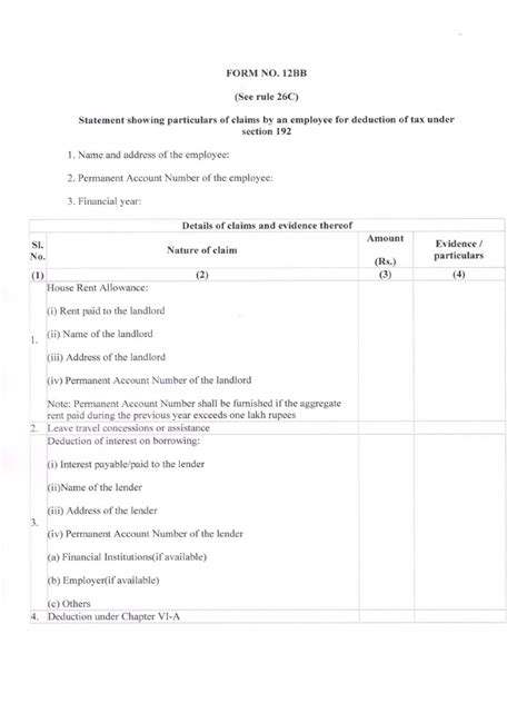 Image result for Form 12BB Submission