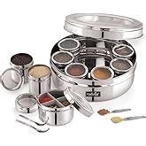 Buy MARU Steel 12-in-1 Spice Box For Kitchen, Durable Masala Dani with ...