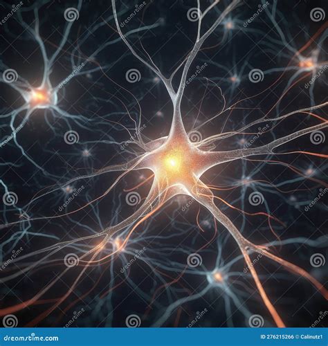 Neuronal Network with Electrical Activity of Neuron Cells AI Generated ...