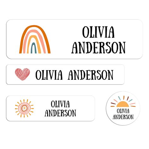 Name Labels for School Supplies | Custom Waterproof Stickers | Dishwasher Safe Labels for Kids ...