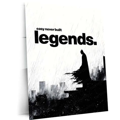Quote Metal Poster | Easy Never Built Legends | Grit, Discipline & Dar ...