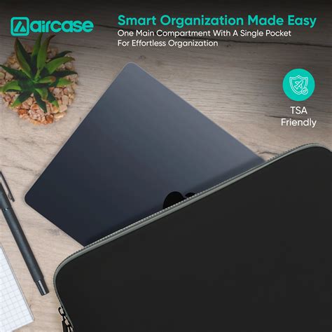 AirCase Neoprene Laptop Sleeve | Water-Resistant Shockproof Slim Cover