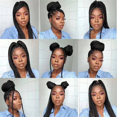 Ways To Style Box Braids
