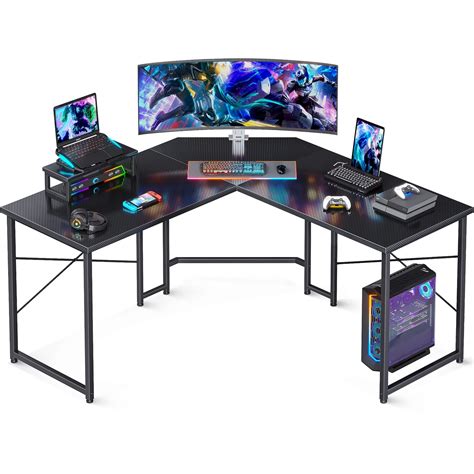 ODK L Shaped Gaming Desk, 51 Inch Computer Desk with Monitor Stand, PC ...