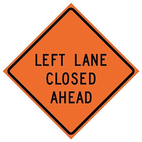 36 in x 36 in Nominal Sign Size, Polyester/PVC, Roll Up Traffic Sign ...