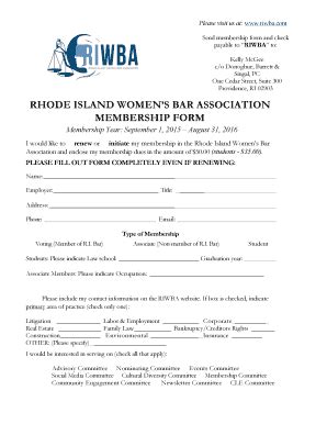 Fillable Online Send membership form and check Fax Email Print - pdfFiller