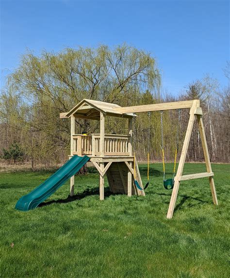 Tree House Swing Set Plans Backyard Playsets, Tree House Builder And