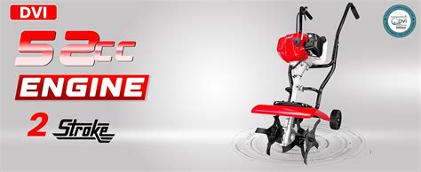 DVI 52CC Heavy Duty 2 Stroke AIR Cooled Petrol Engine Mini Power Tiller ...