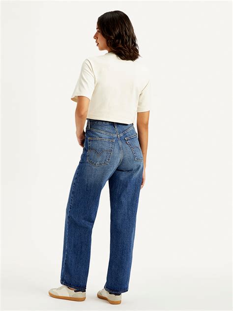 Women's Blue Loose Fit High Rise Jeans – Levis India Store