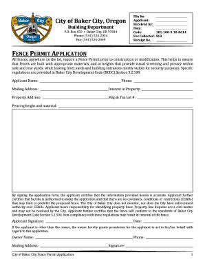 Image result for Fence Permit Example