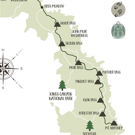 Printable John Muir Trail Map