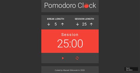 Pomodoro Clock JavaScript 的图像结果