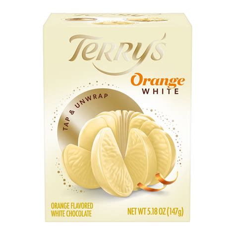 Terry's White Chocolate Orange Ball, Fruit Flavored Candy, 5.18oz, Gift ...