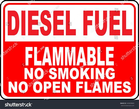 Danger Sign Diesel Fuel Flammable No: vector de stock (libre de ...