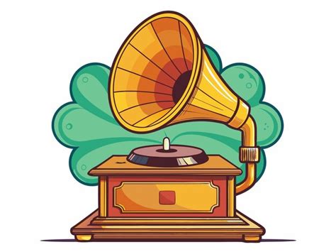 Vintage poster design gramophone illustration | Premium AI-generated vector