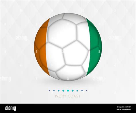 Football ball with Ivory Coast flag pattern, soccer ball with flag of ...