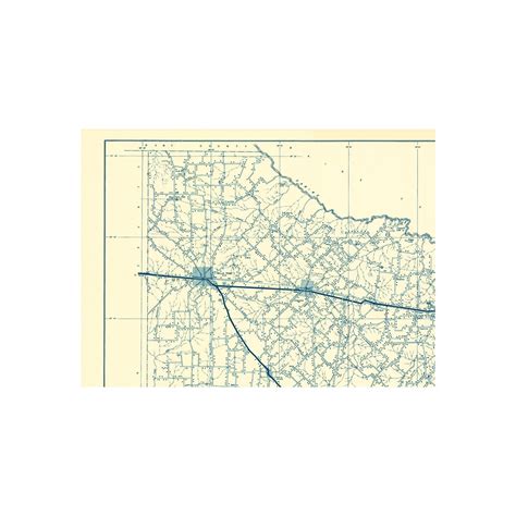 Historic County Map - Van Zandt County Texas - Highway Department 1936 ...