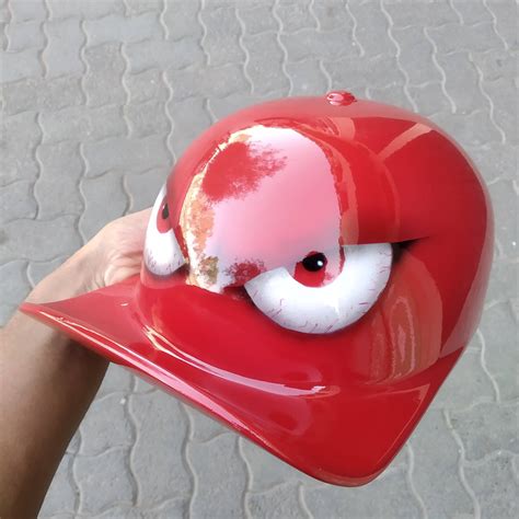 Cap Baseball Helmet Custom Motorcycle Helmet Full Handmade Fiberglass ...