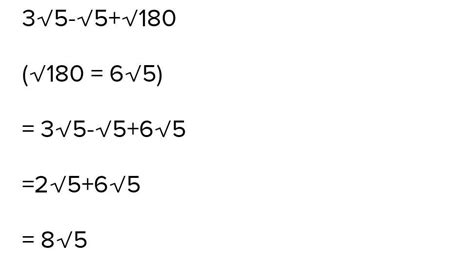 Q:-2 Simplifying the (a) 3√5 + √5 + √1803√5+ √5 + √180 - Brainly.in
