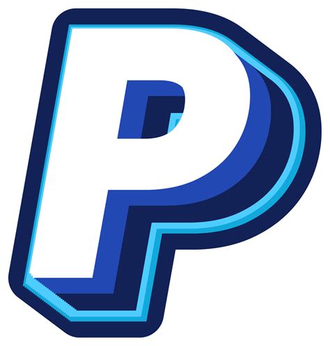 Bold 3d Blue Uppercase Letter P 22351803 PNG