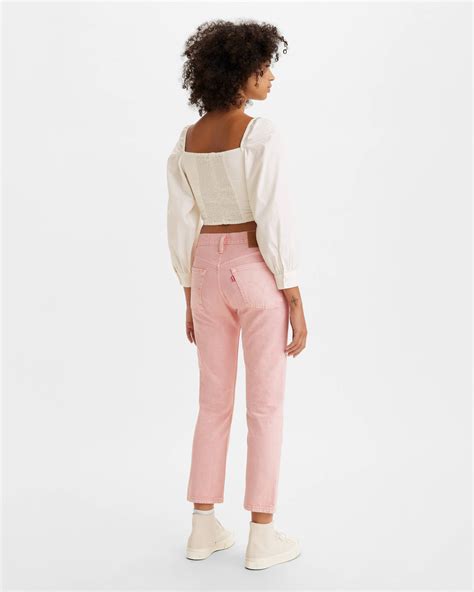 501® Original Cropped Women's Colored Denim Jeans - Pink | Levi's® US