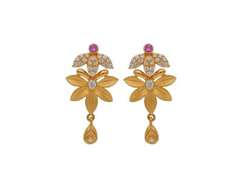 Sree Kumaran | ELEGANT HANGING STUD WITH FLORAL DESIGN