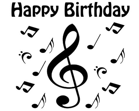 Printable Music Notes Happy Birthday - Free download and print for you.