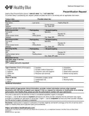 Fillable Online healthybluela.com - Healthy Blue Dual Advantage (HMO D ...