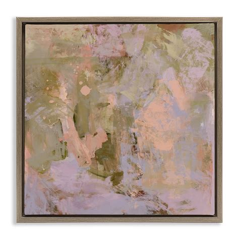 Stupell Industries Earth Tones with Pink Floating Frame Design by ...