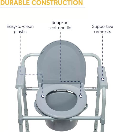 Branded Folding Bed Side Commode Portable Toilet Seat Bucket India | Ubuy