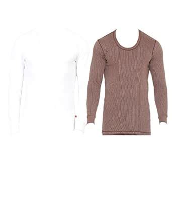 Buy Mack JONNEY Blended Multicolor Thermal Top for Men (Pack of 2 ...